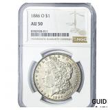1886-O Morgan Silver Dollar NGC AU50
