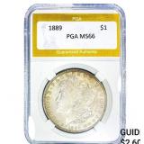 1889 Morgan Silver Dollar PGA MS66