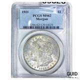 1921 Morgan Silver Dollar PCGS MS62