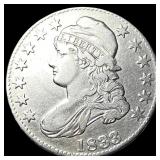 1833 Capped Bust Half Dollar NEARLY  UNCIRCULATED
