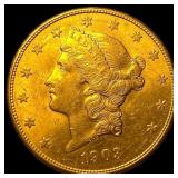 1903-S Liberty Head $20 Double Eagle  UNCIRCULATE