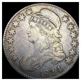 1824 Capped Bust Half Dollar NEARLY UNCIRCULATED