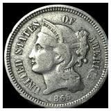 1865 Nickel Three-Cent Piece LIGHTLY CIRCULATED
