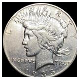 1935 Silver Peace Dollar NEARLY UNCIRCULATED