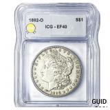 1892-O Morgan Silver Dollar ICG EF40