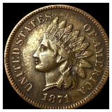 1871 Indian Head Cent NEARLY UNCIRCULATED