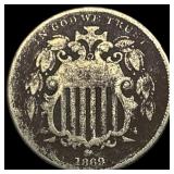 1869 Shield Nickel NICELY CIRCULATED
