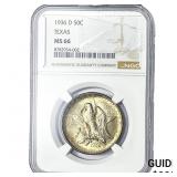 1936-D Texas Half Dollar NGC MS66