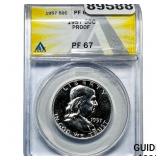 1957 Franklin Half Dollar ANACS PF67 PROOF