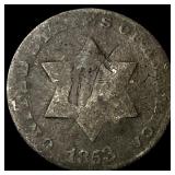 1853 Silver Three-Cent Piece NICELY CIRCULATED