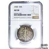 1920 Walking Liberty Half Dollar NGC AU50