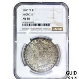 1880-O Morgan Silver Dollar NGC AU58
