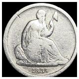 1837 Seated Liberty Dime No Stars LIGHTLY  CIRCUL