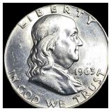 1963-D Franklin Silver Half Dollar  UNCIRCULATED