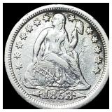 1853 Arrows Seated Liberty Dime CLOSELY  UNCIRCUL