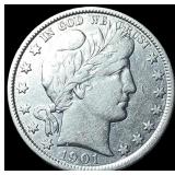 1901 Silver Barber Half Dollar  LIGHTLY CIRCULATE