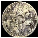 1851 Silver Three-Cent Piece NICELY CIRCULATED