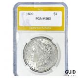 1890 Morgan Silver Dollar PGA MS63