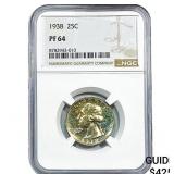 1938 Washington Silver Quarter NGC PF64
