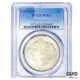 1878 8TF Morgan Silver Dollar PCGS MS62