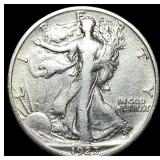 1923-S Silver Walking Liberty Half Dollar  NEARLY