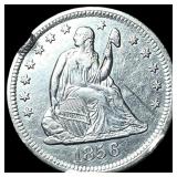 1856-O Silver Seated Liberty Quarter CLOSELY UNCIR