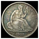 1838-O Silver Seated Liberty Dime NEARLY  UNCIRCU