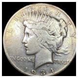 1934 Peace Silver Dollar LIGHTLY CIRCULATED