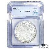 1892-O Morgan Silver Dollar ICG AU58