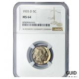 1935-S Buffalo Nickel NGC MS64