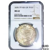 1878 Morgan Silver Dollar NGC MS62