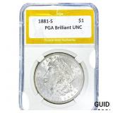 1881-S Morgan Silver Dollar PGA Brilliant UNC