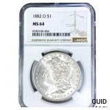 1882-O Morgan Silver Dollar NGC MS64