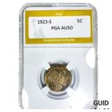 1923-S Buffalo Nickel PGA AU50