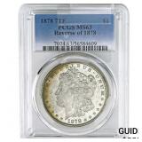 1878 Rev. 1878 Morgan Silver Dollar PCGS MS63