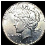 1927 Silver Peace Dollar CLOSELY UNCIRCULATED