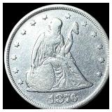 1876 Silver Twenty Cents  NEARLY UNCIRCULATED