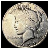 1934-S Silver Peace Dollar LIGHTLY CIRCULATED