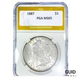 1887 Morgan Silver Dollar PGA MS65