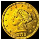 1878-C $2.5 Liberty Head Quarter Eagle NEARLY UNCI