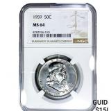 1959 Franklin Half Dollar NGC MS64