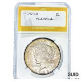 1923-D Morgan Silver Dollar PGA MS64+