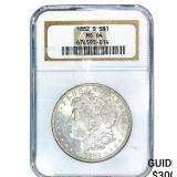 1882-S Morgan Silver Dollar NGC MS64
