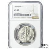1939-S Walking Liberty Half Dollar NGC MS63