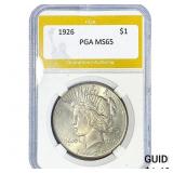 1926 Silver Peace Dollar PGA MS65