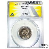 1953 Jefferson Nickel ANACS PF67 PROOF