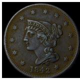 1842 Braided Hair Large Cent SUPERB GEM BU