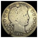 1915-S Silver Barber Quarter NICELY CIRCULATED