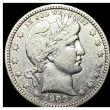 1909 Barber Silver Quarter CLOSELY  UNCIRCULATED