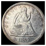 1857 Seated Liberty Quarter NEARLY UNCIRCULATED